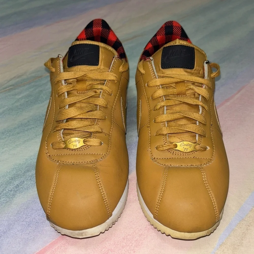 Nike Cortez basic premium classic 72 sneakers size 10.5 men Wheat PLAID